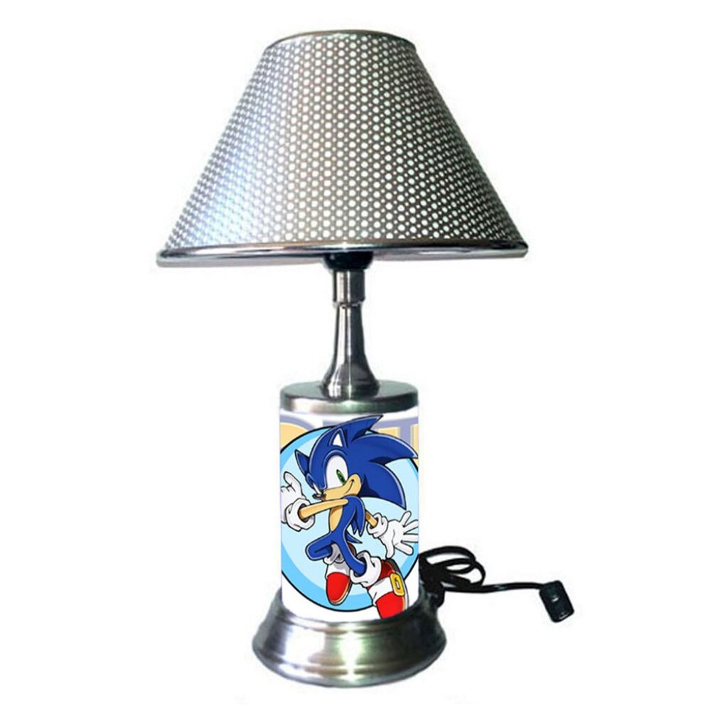 Sonic The Hedgehog lamp with chrome finish shade